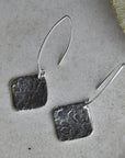 'Concrete' Long Drop Earrings - Magpie Jewellery