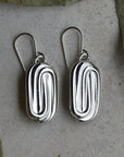 Oval Paperclip Drop Earrings - Magpie Jewellery