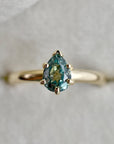 Lab-Grown Green Sapphire Engagement Ring - Magpie Jewellery