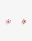 Baby Pink Sapphire 6 Prong Studs | Magpie Jewellery