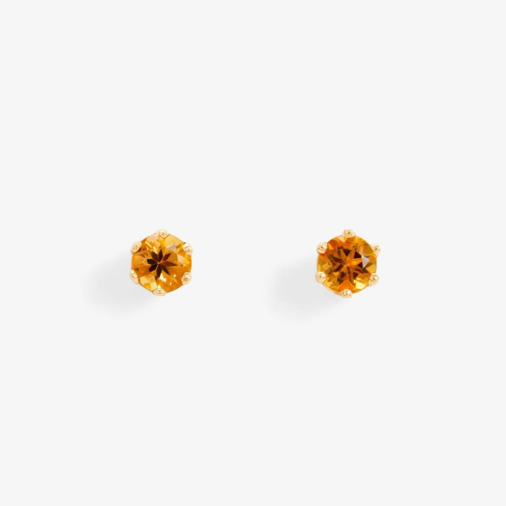 0.2 carat 6 Prong Citrine Studs | Magpie Jewellery