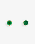 0.2 carat 6 Prong Emerald Studs | Magpie Jewellery