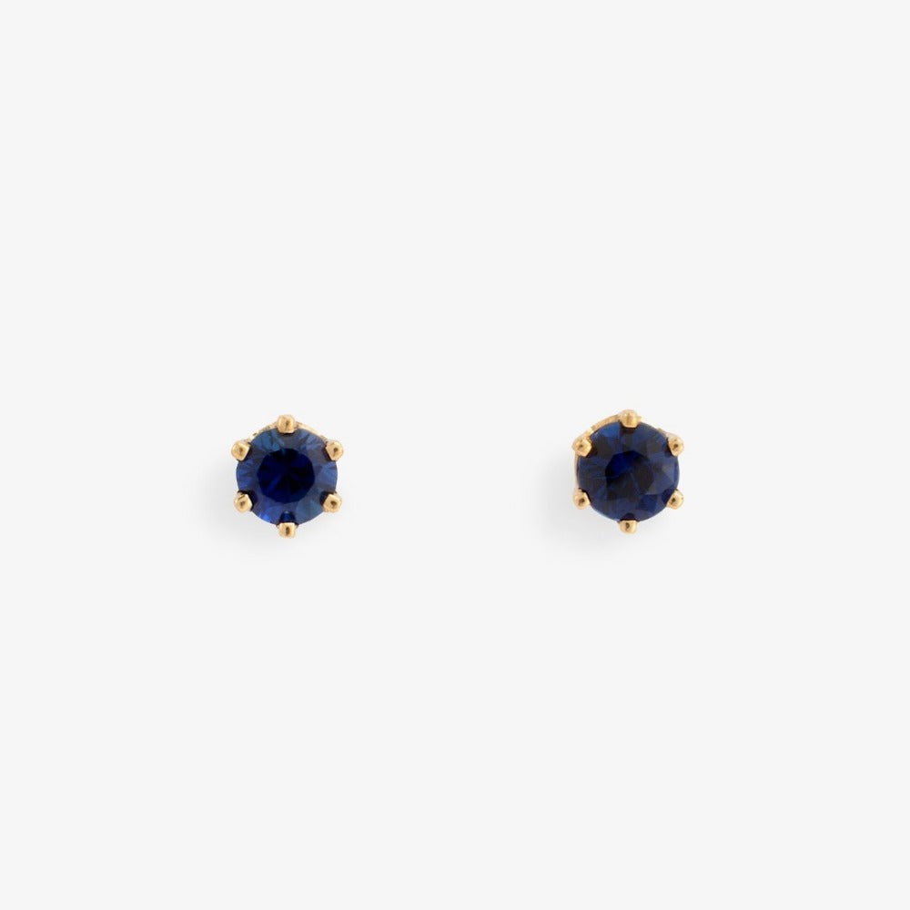 0.2 carat 6 Prong Sapphire Studs | Magpie Jewellery