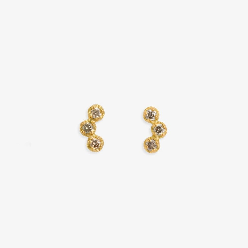 Brown Diamond Orion Studs | Magpie Jewellery
