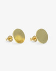 18k Yellow Gold Ovate Studs | Magpie Jewellery