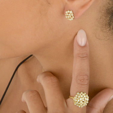 Medium Festival Diamond Stud Earrings - Magpie Jewellery