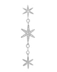 3 Star Diamond Pave Dangler Earring - Magpie Jewellery