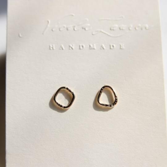  Geo Stud Earrings, Diamond and Triangle | Magpie Jewellery