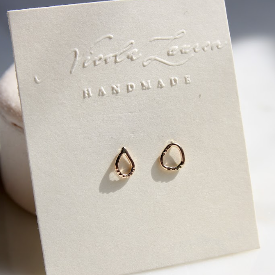 Geo Stud Earrings, Tear and Soft Triangle | Magpie Jewellery