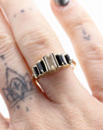 Nox Deco Step Ring - Magpie Jewellery