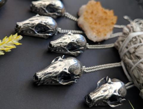 Bat skull necklace deals
