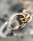 Crescent Moonstone Necklace - Magpie Jewellery