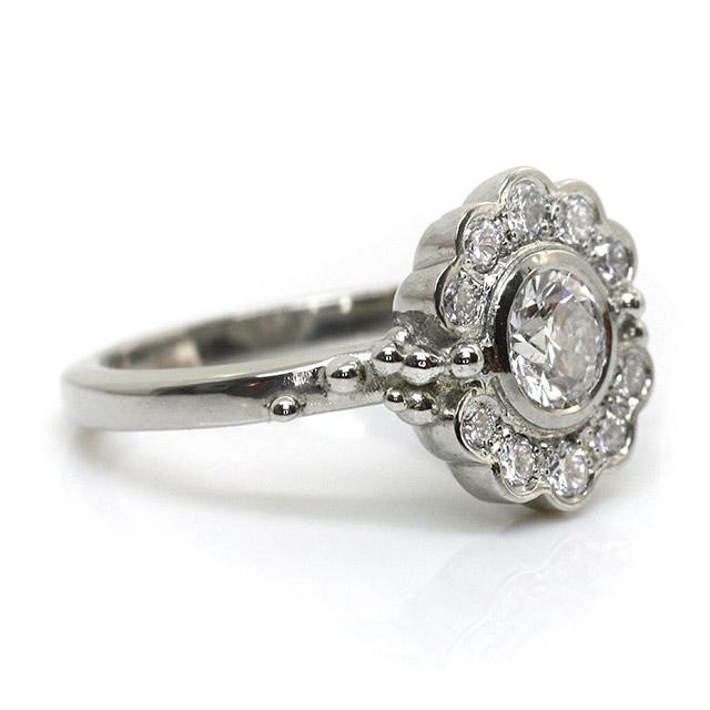 Amora Diamond Halo Ring - Magpie Jewellery