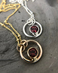 Adorn Gemstone Circle Necklace - Magpie Jewellery
