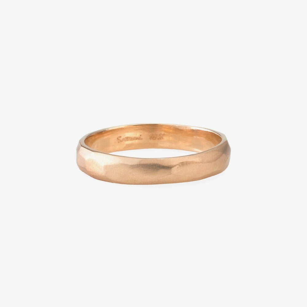 3.5mm Faceted Band RG | Magpie Jewellery