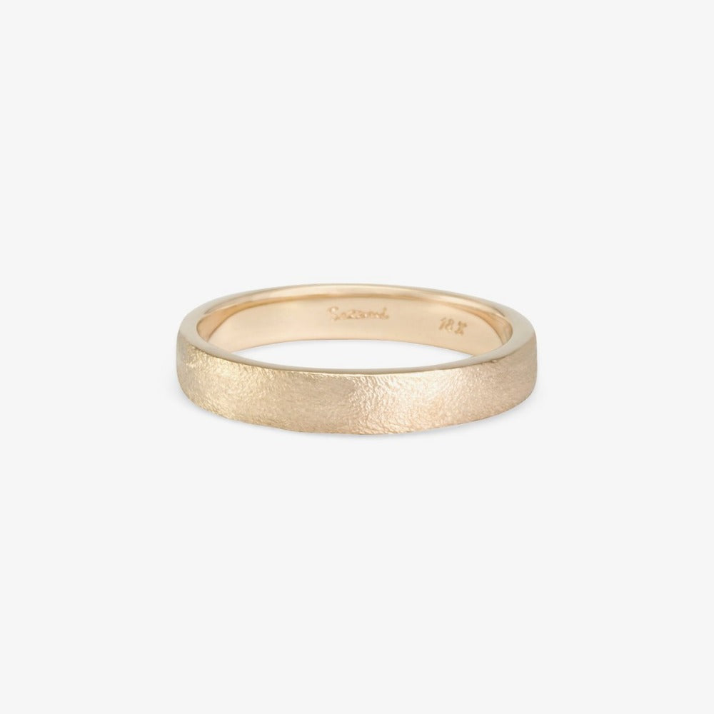 3.7mm Square Gilded Band WG | Magpie Jewellery