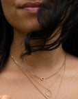 Mini 'Everlasting Love' Paper Clip Diamond Necklace - Magpie Jewellery