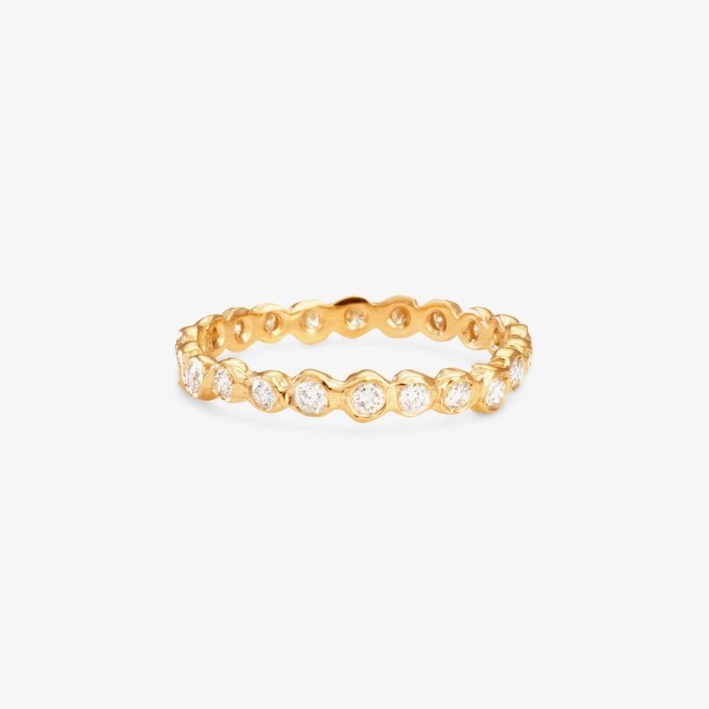 White Diamond Circle Eternity Band | Magpie Jewellery