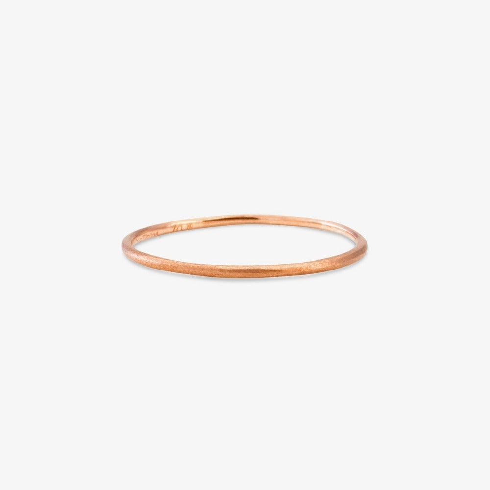 0.9mm Rose Gold Rough Textured Band | Magpie Jewellery