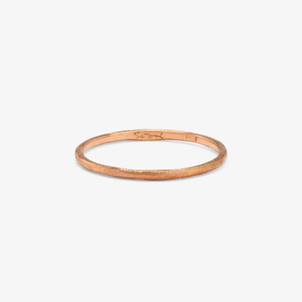 1.3mm Rose Gold Rough Textured Band | Magpie Jewellery