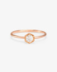 Hexagon White Diamond Ring | Magpie Jewellery | Rose Gold