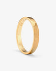 2.8mm Hammered Yellow Gold Band | Magpie Jewellery
