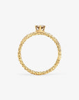 0.24 carat Diamond Brown Homespun Solitaire Ring YG | Magpie Jewellery