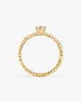 0.24 carat Diamond White Homespun Solitaire Ring YG | Magpie Jewellery