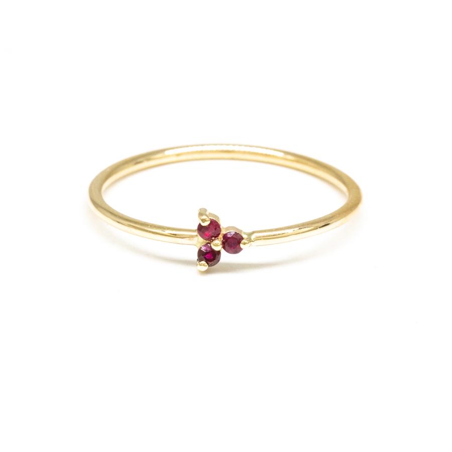 Ruby Trio Ring - Magpie Jewellery