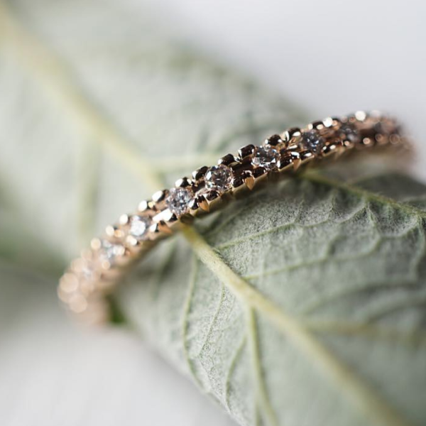 Handmade Eternity Diamond &amp; Gold Engagement Ring | Magpie Jewellery
