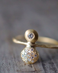 Double Ankh Ring Diamond & Gold Engagement Ring | Magpie Jewellery