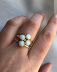 Opal Stacking Ring - Silver | Magpie Jewellery | On Model