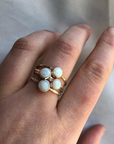 Opal Stacking Ring - Yellow Gold-Fill | Magpie Jewellery | On Model