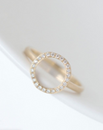 Open Pave Diamond 'Lilydust' Ring - Magpie Jewellery