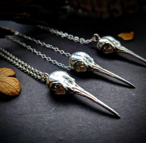Hummingbird Skull Necklace - Magpie Jewellery