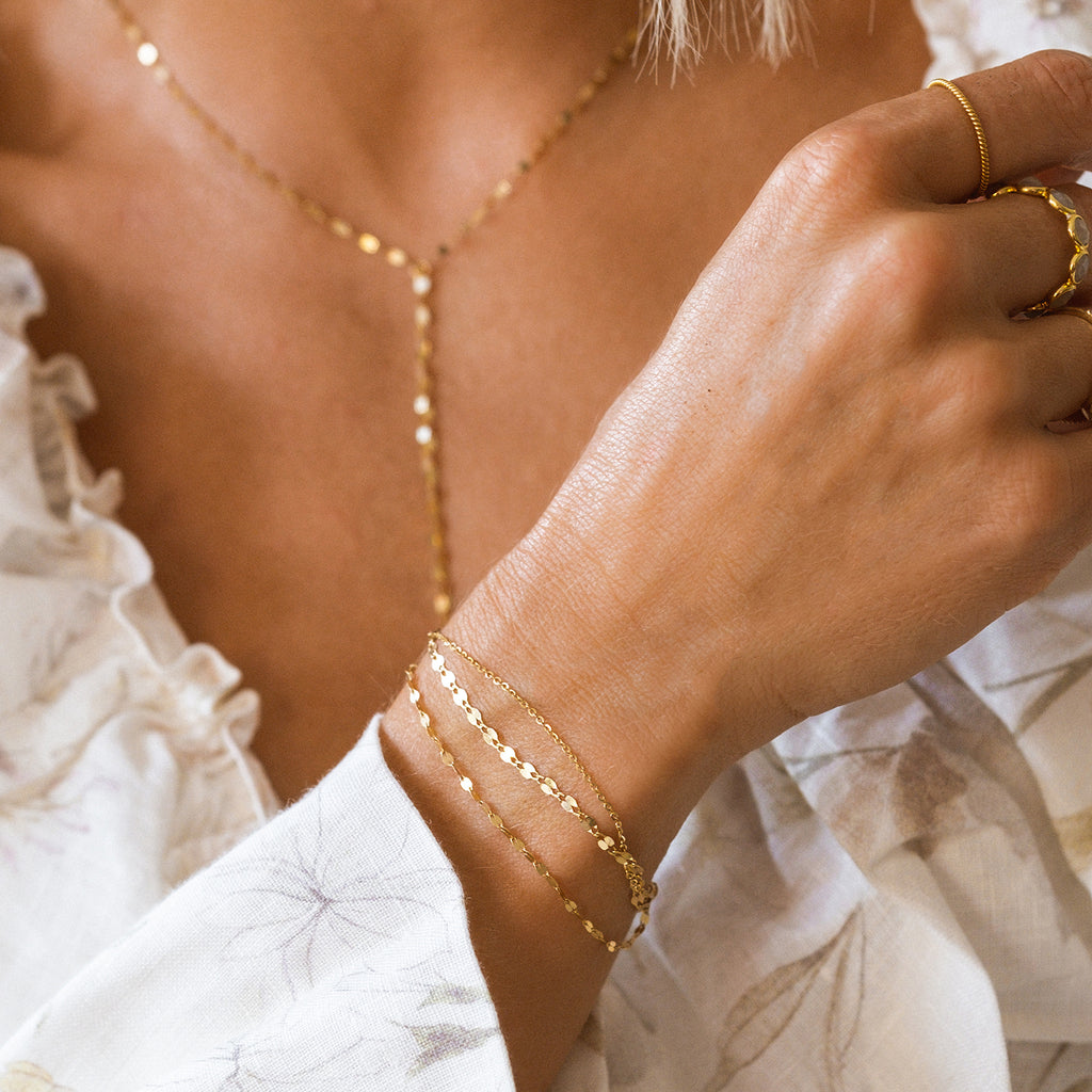 Gold Shimmer Bolo Bracelet - Magpie Jewellery