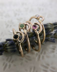 Mini Gemstone Archway Ring - Magpie Jewellery