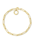 Gold Paperclip Charm Bracelet - Magpie Jewellery
