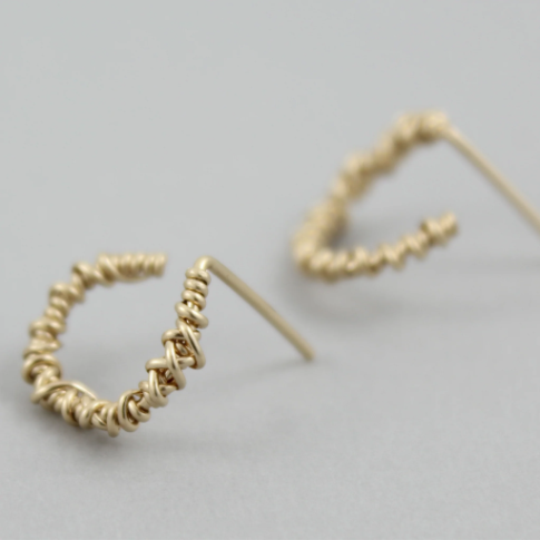 Yellow Gold Circle Stud | Magpie Jewellery