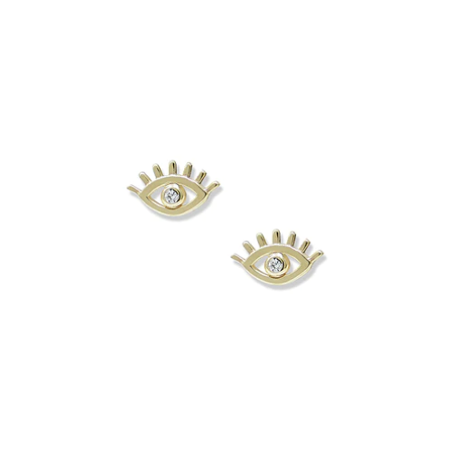 Mel Soldera Evil Eye Lash Studs - Magpie Jewellery