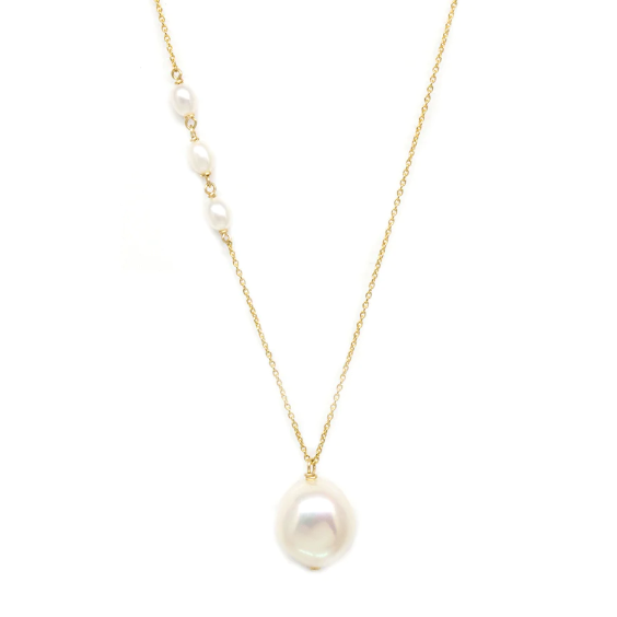 Baroque Pearl Drop Pendant Necklace - Magpie Jewellery