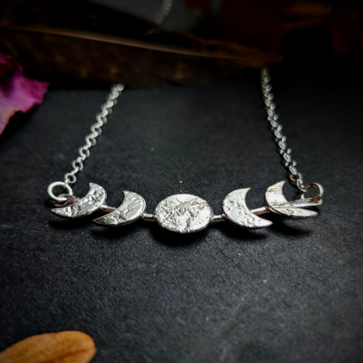 Five Moon Phase Necklace - Magpie Jewellery