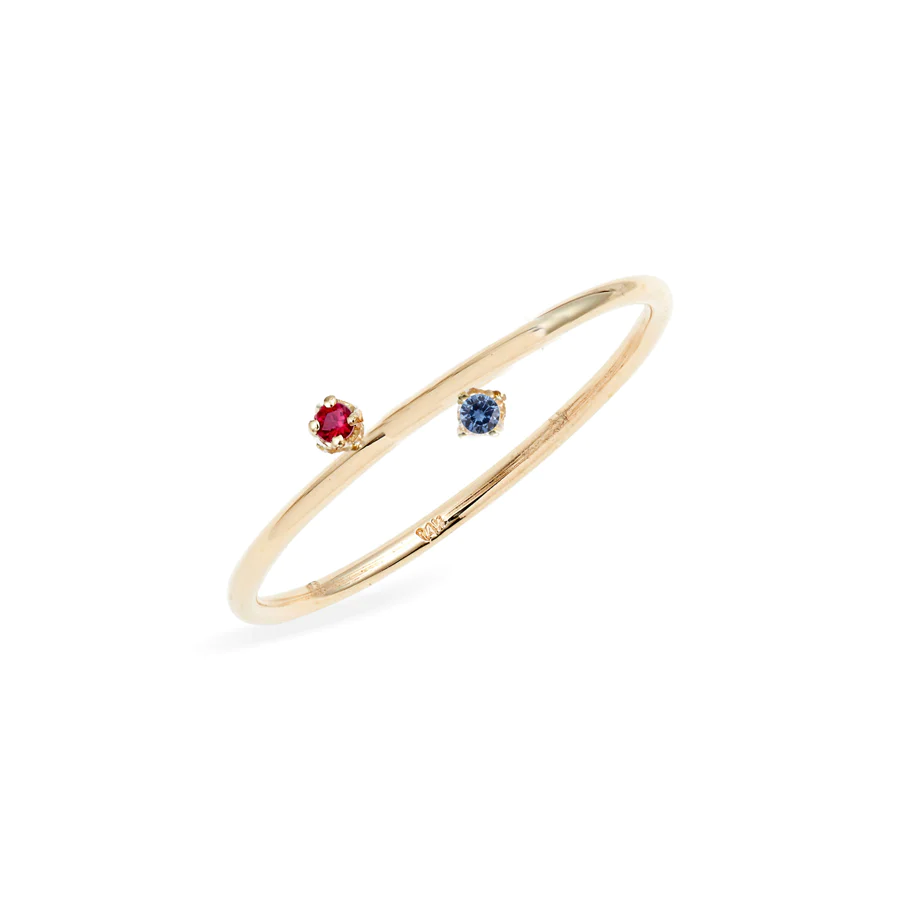 Duo Ruby Sapphire Ring | Magpie Jewellery