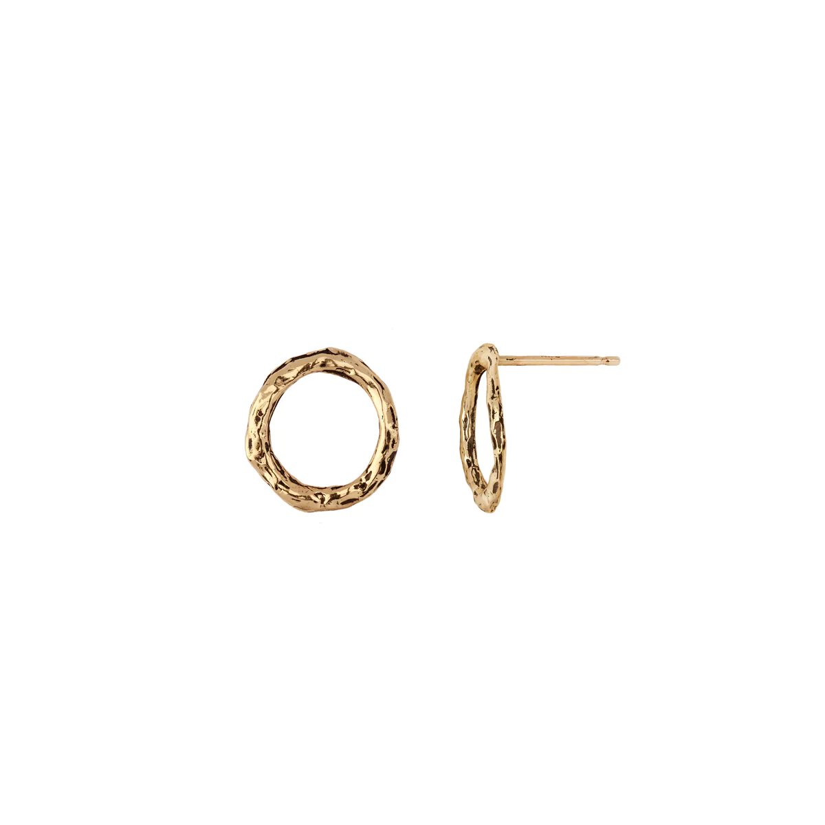 Extra Small 14K Gold Open Circle Stud | Magpie Jewellery
