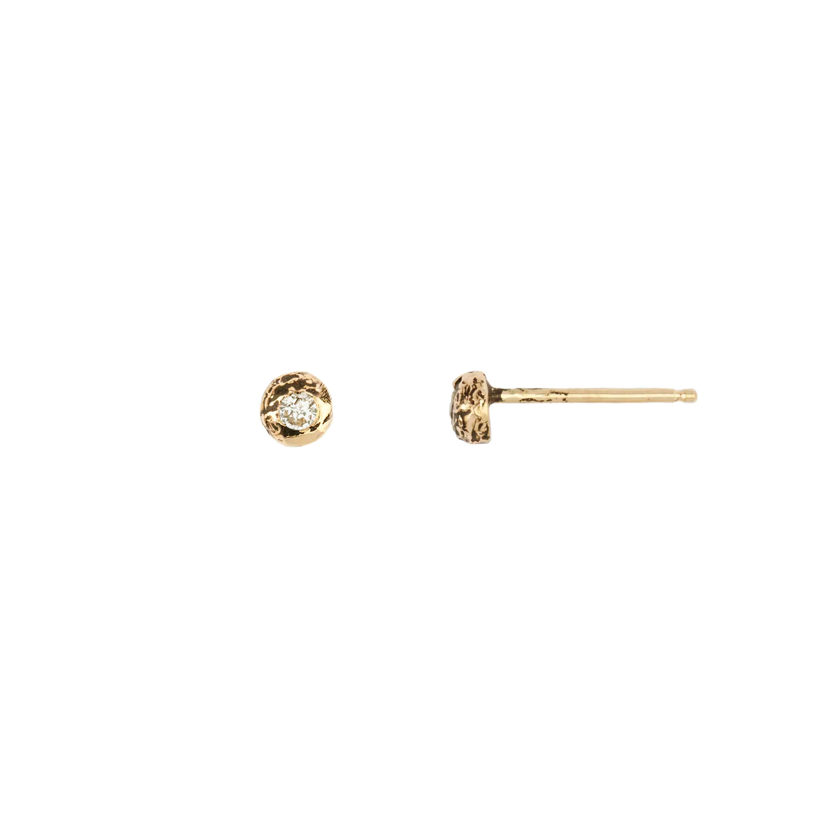 Stone Set 14K Gold Studs | Magpie Jewellery
