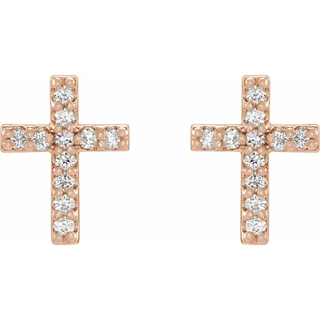 Diamond Cross Earrings - Magpie Jeweller