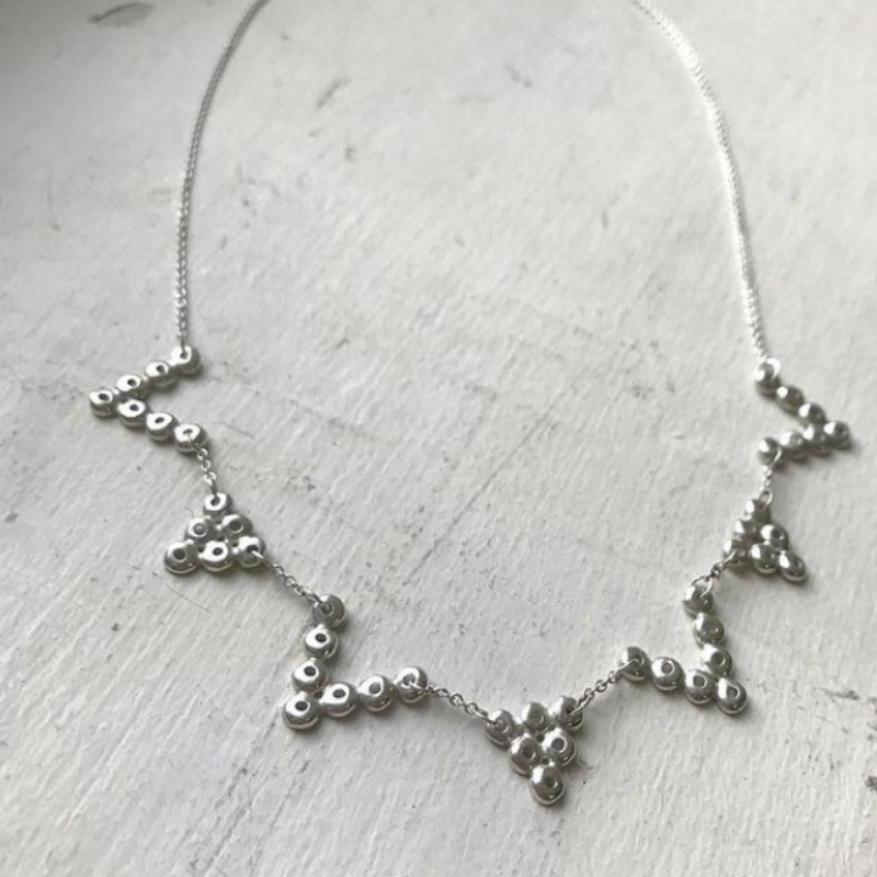 Lucky Stone Alternating Chevron Collar Necklace - Magpie Jewellery