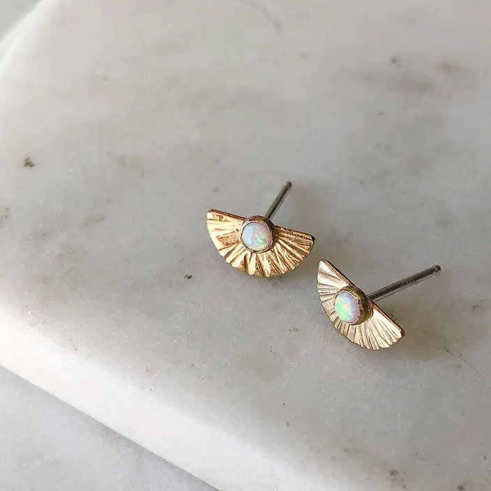 Opal Sunburst Earrings | Magpie Jewellery