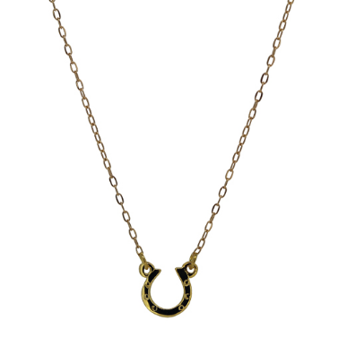 Gold Horseshoe Necklace - Magpie Jewellery