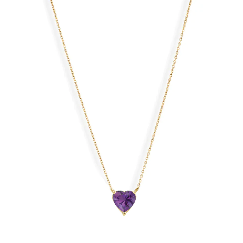 Amethyst Sweetheart Gem Pendant Necklace | Magpie Jewellery